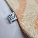 Linen cushion cover, beige and orange zebra pattern, 57 x 37 cm, Chhatwal & Jonsson