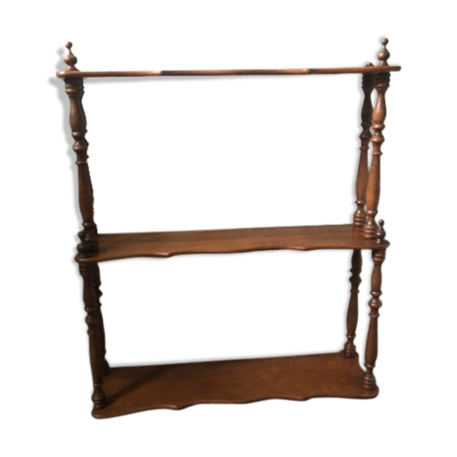 Turned wooden shelf at the end of the 19th century