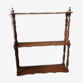 Turned wooden shelf at the end of the 19th century