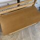 Vintage wood and rattan chest bench