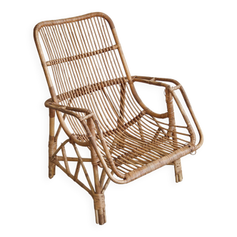 Vintage rattan armchair 1960