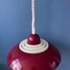 Red Scandinavian suspension lamp Space Age by Knud Christensen