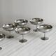 6 large stainless steel bowls on feet Letang Remy