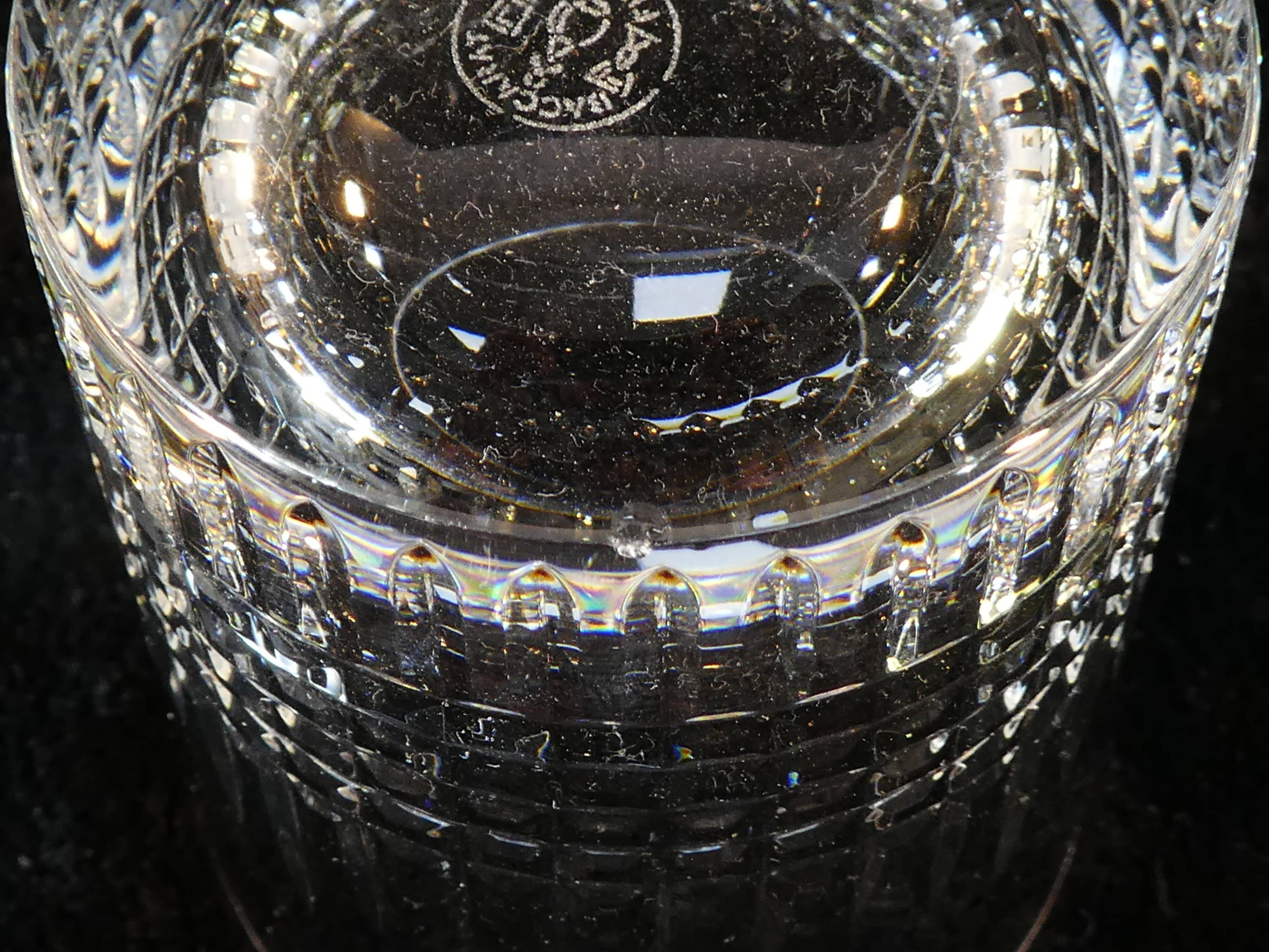 12 glasses crystal cup from Baccarat model nancy