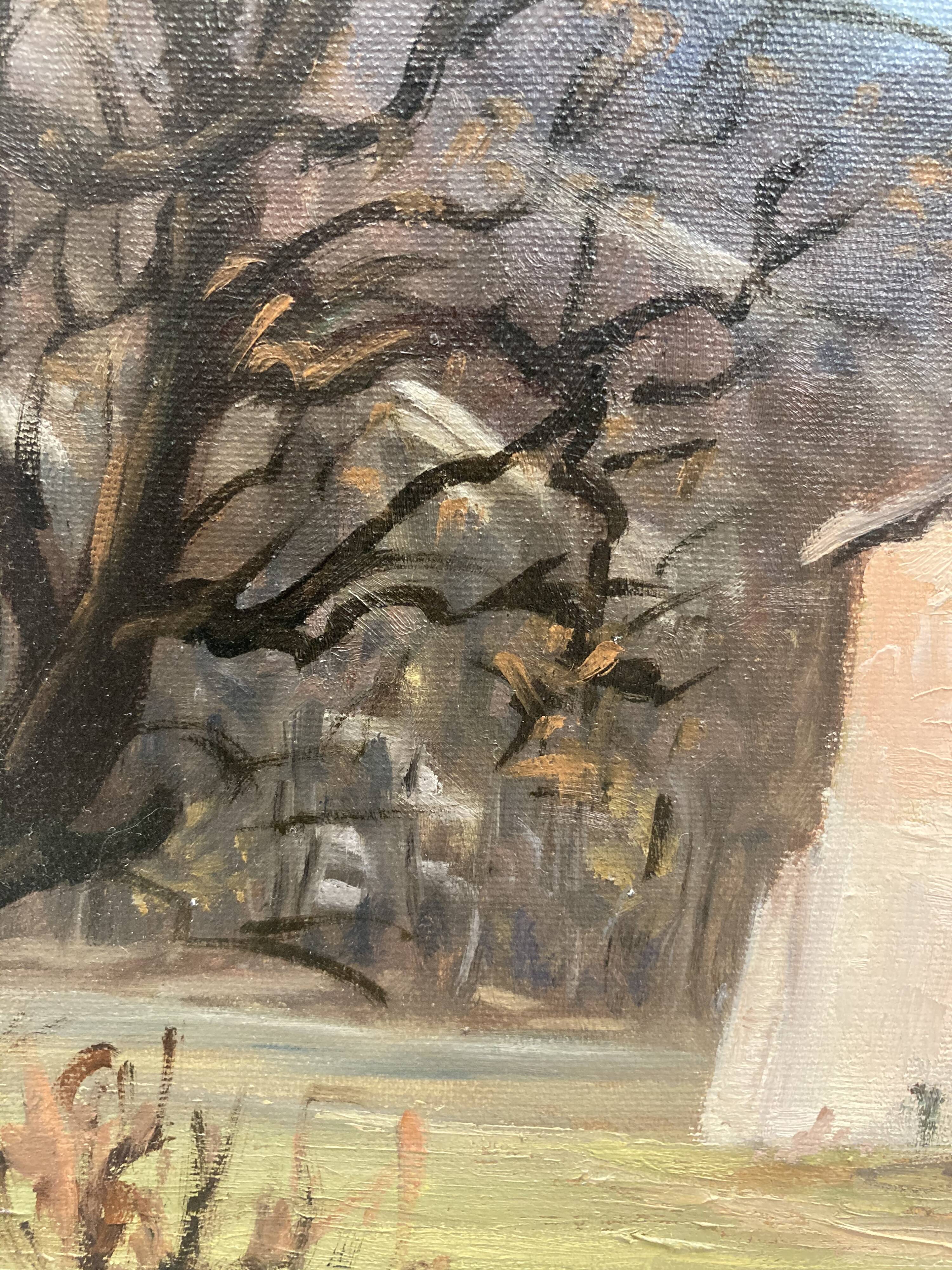 Landscape painting signed