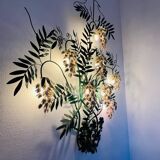 Monumental wall light in Italian wrought iron, attributed to the house.