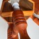 Vintage Swedish wall sconces in pine, 1970s, set of 2