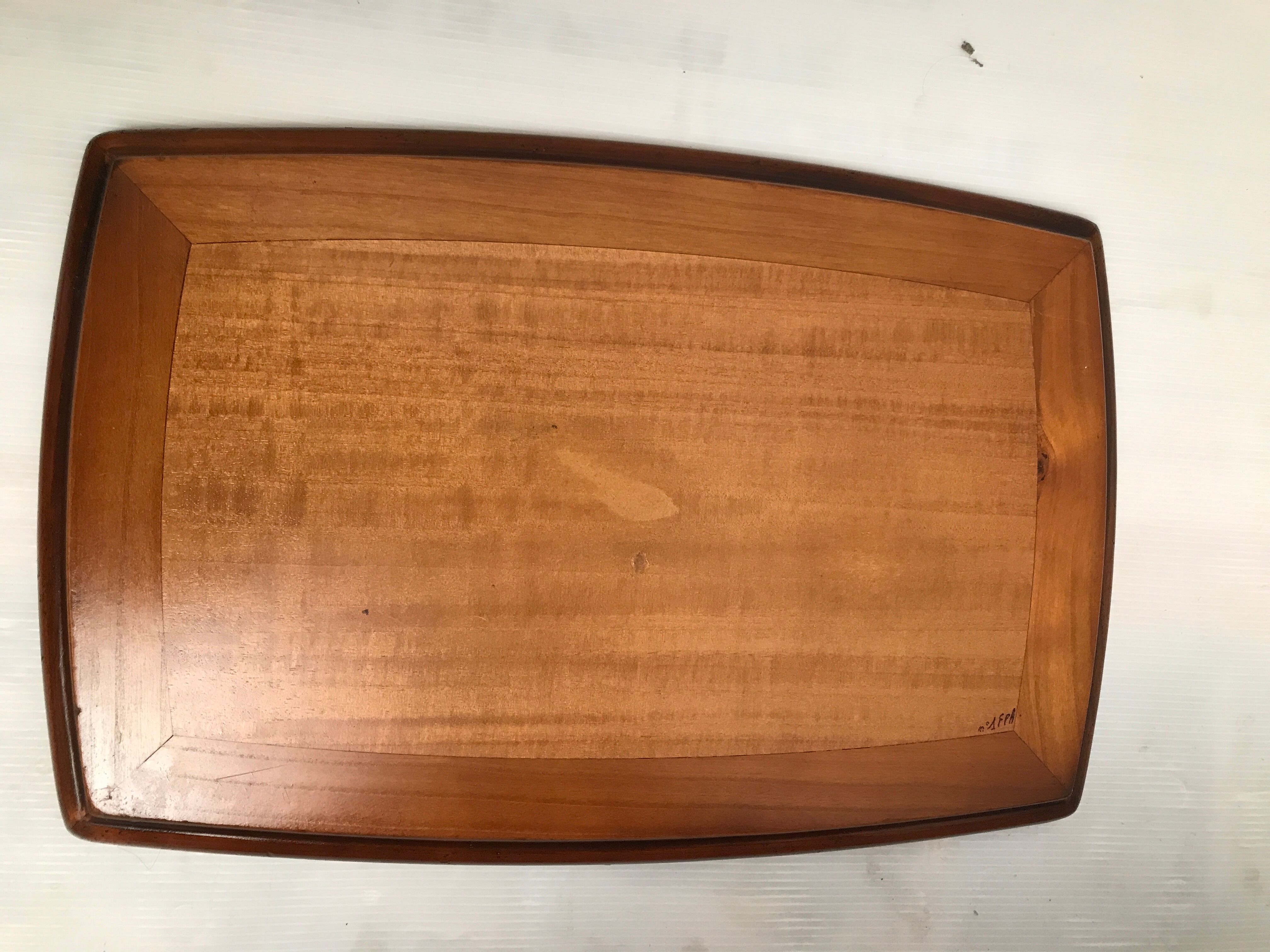 Coffee table bar trunk oval vintage cherry 70s-80s