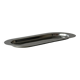 Stainless steel platter – Elongated oval serving dish in metal – Aperitif tray