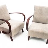 Art Deco armchairs designed by J. Halabala, Czechoslovakia, 1930s.