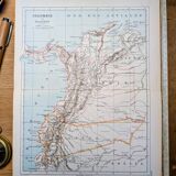 Imprimée en 1887, Colombie et Equateur.