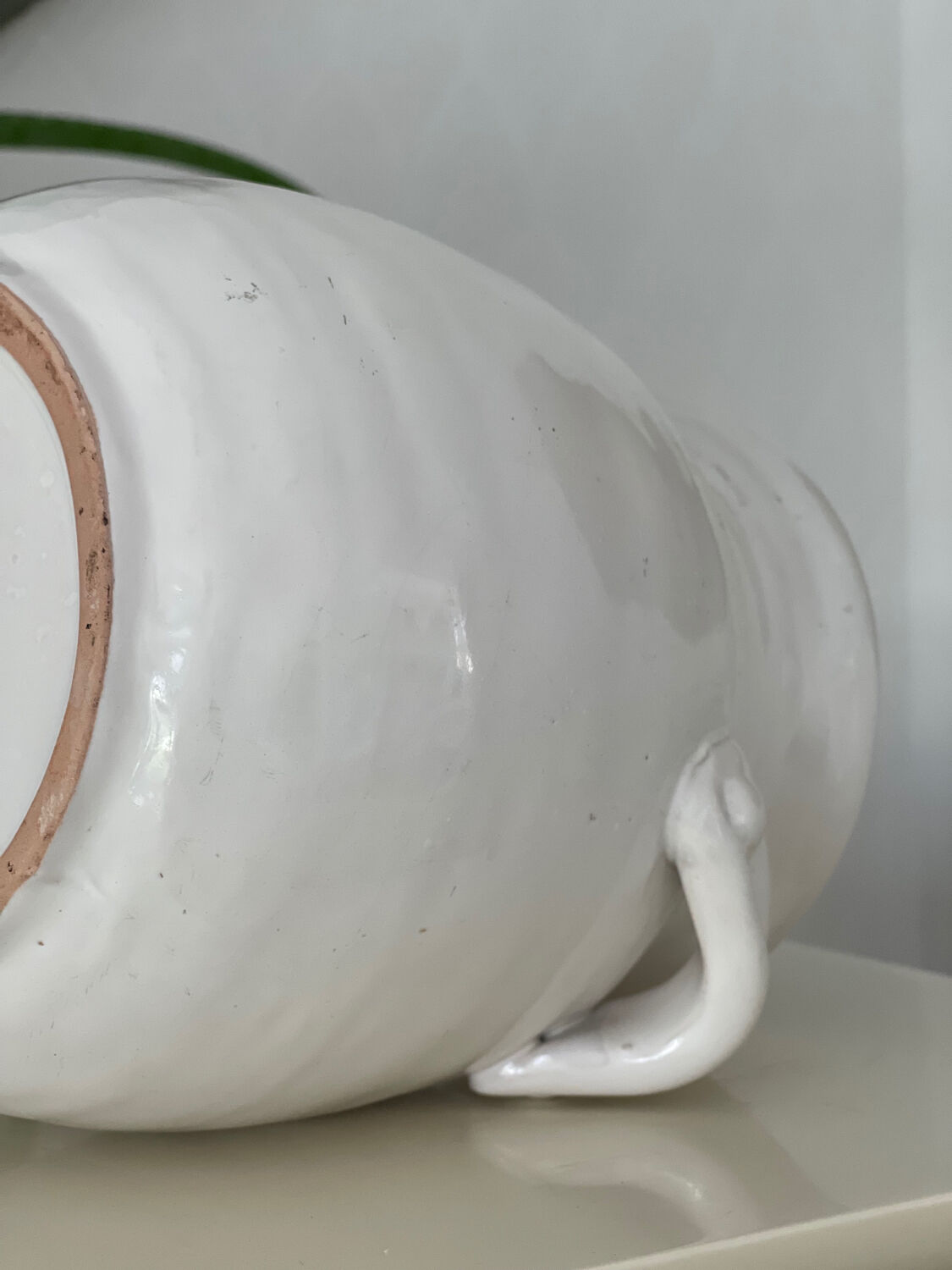 Glazed terracotta pot