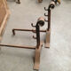 Pair of cast iron chenet