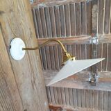 White opaline swan neck wall lights