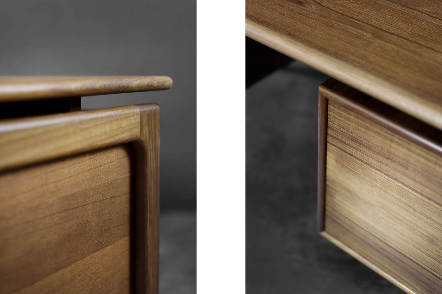 Vintage Mid-Century Danish Modern Brown Teak Desk by Arne Vodder