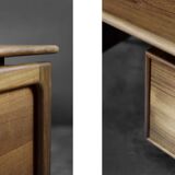 Vintage Mid-Century Danish Modern Brown Teak Desk by Arne Vodder