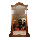 Louis XV rocaille mirror in solid walnut circa 1880 / height 250cm