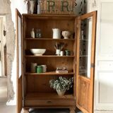 Oak display cabinet