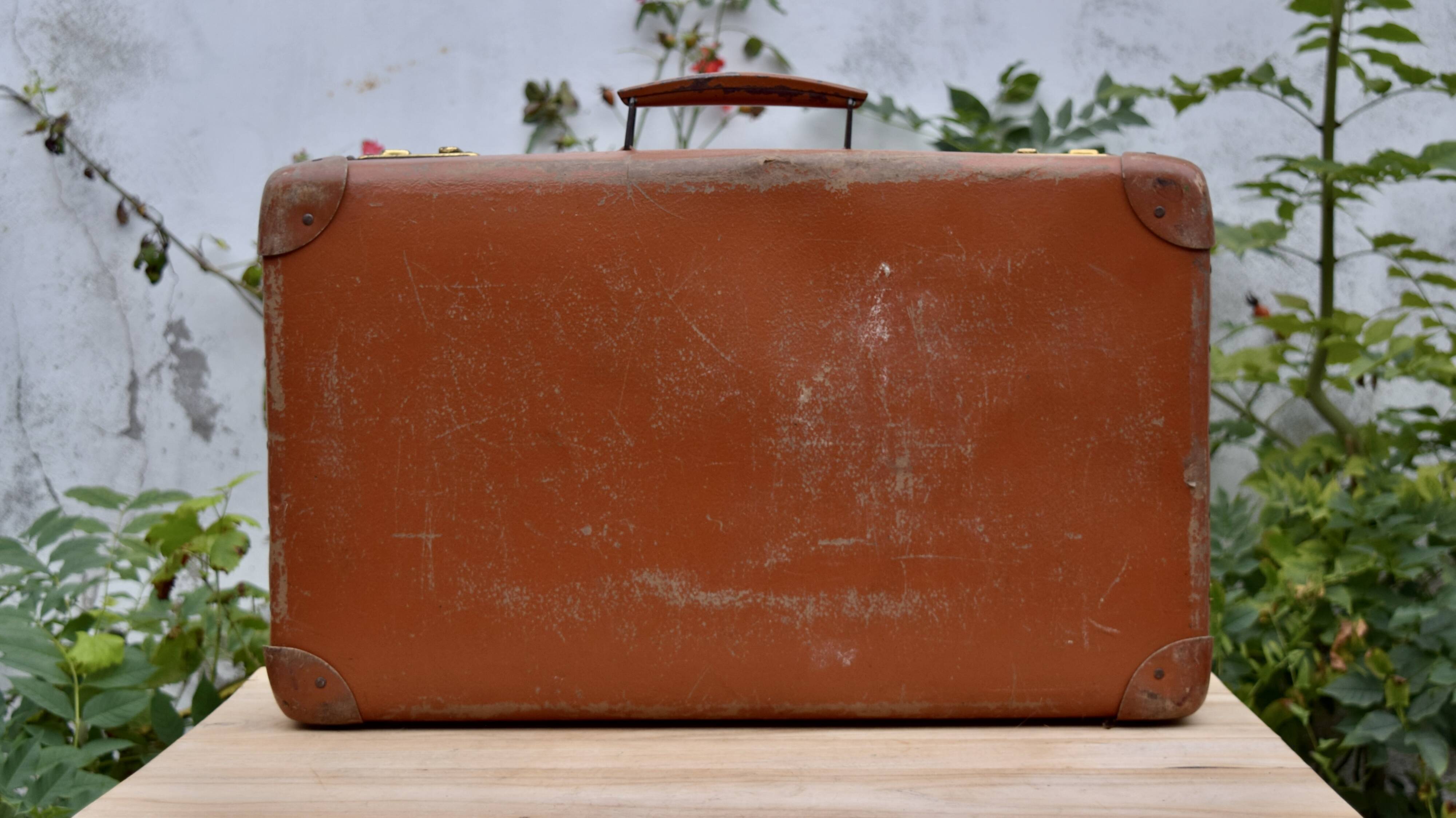 Vintage cardboard suitcase