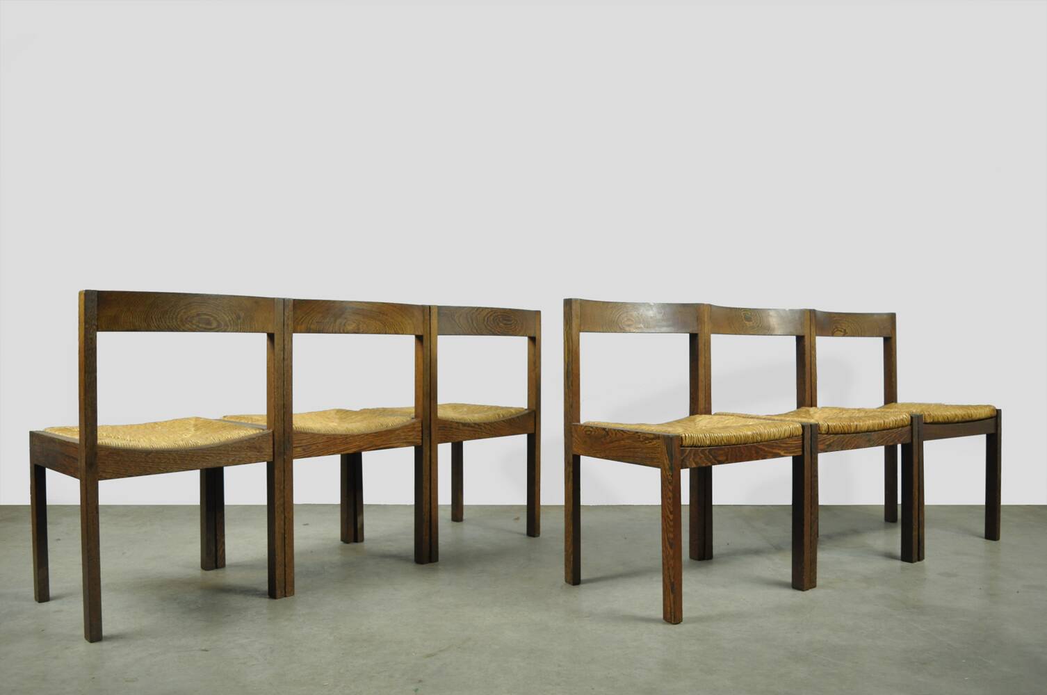 Vintage WENGE dining chairs in modern minimalist style, 1960s