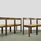 Vintage WENGE dining chairs in modern minimalist style, 1960s