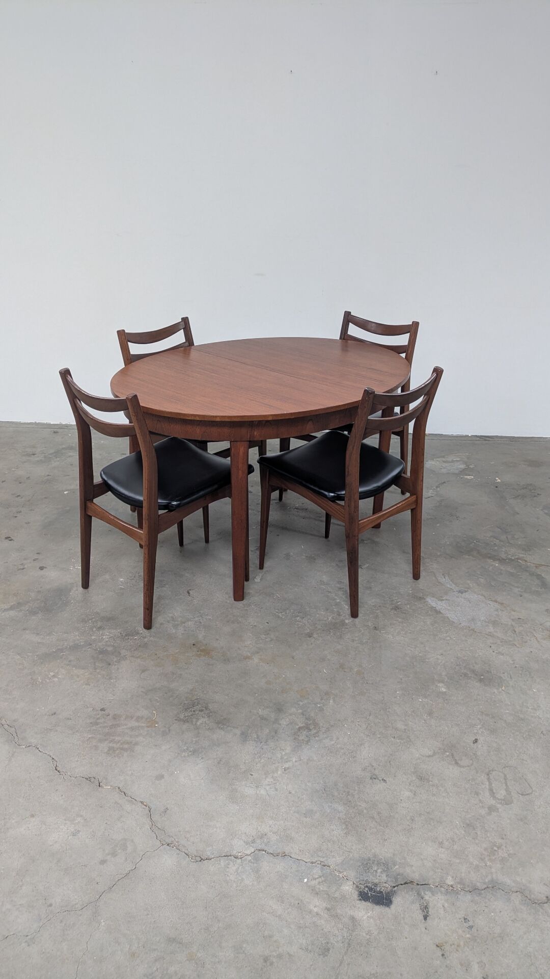 Vintage Scandinavian design table and chairs.