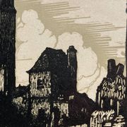 Illustration ancienne de la Cathédrale de Rodez, encadrée