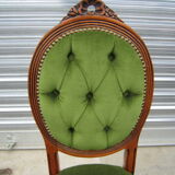Room chair medaillon green fabrics