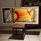 Tapisserie murale "Solstice" en laine fait main Steiner Frères