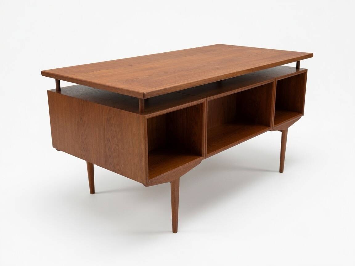 1960s Danish Teak Executive Desk
