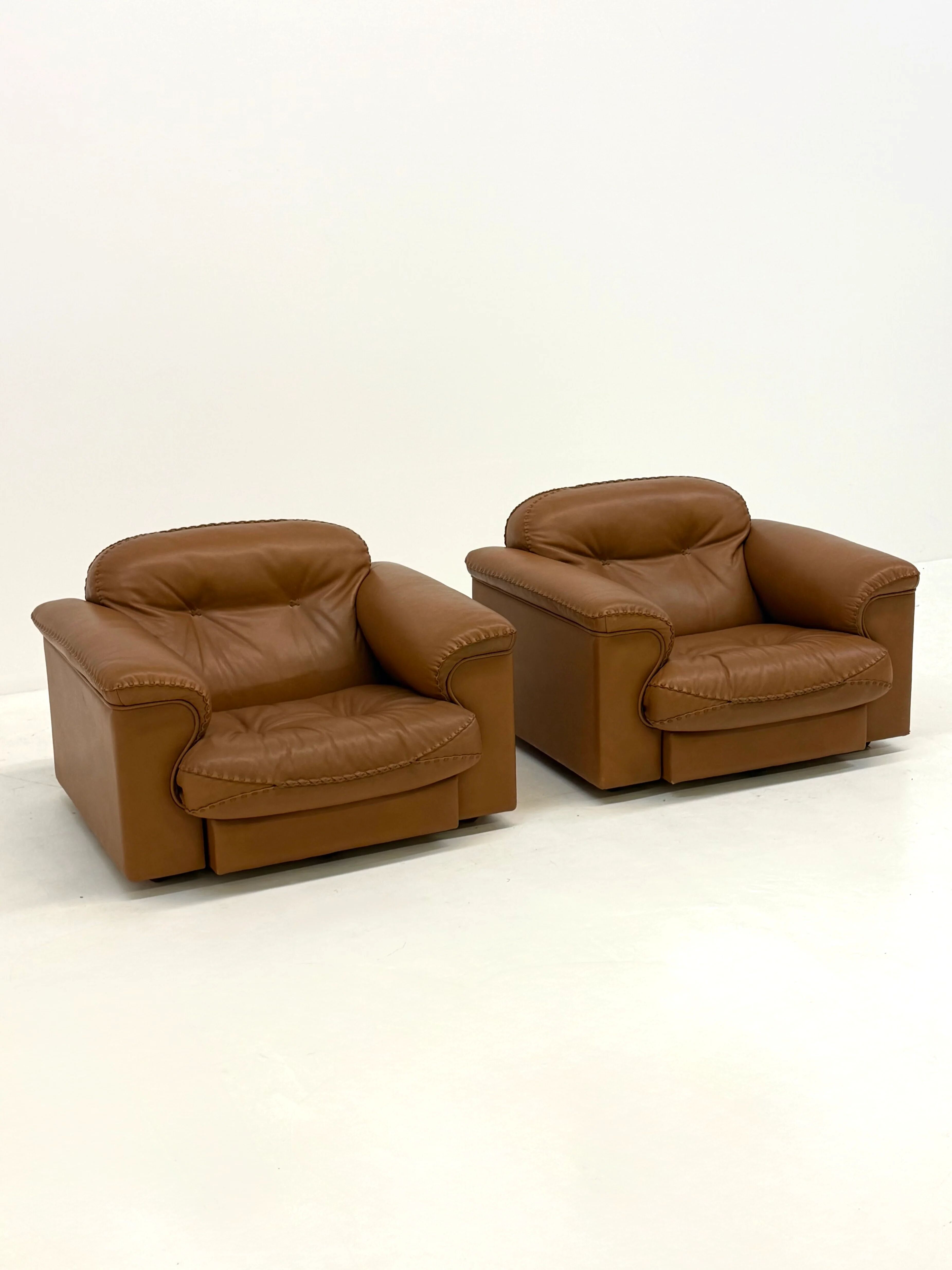 De Sede DS-101 camel brown vintage armchairs