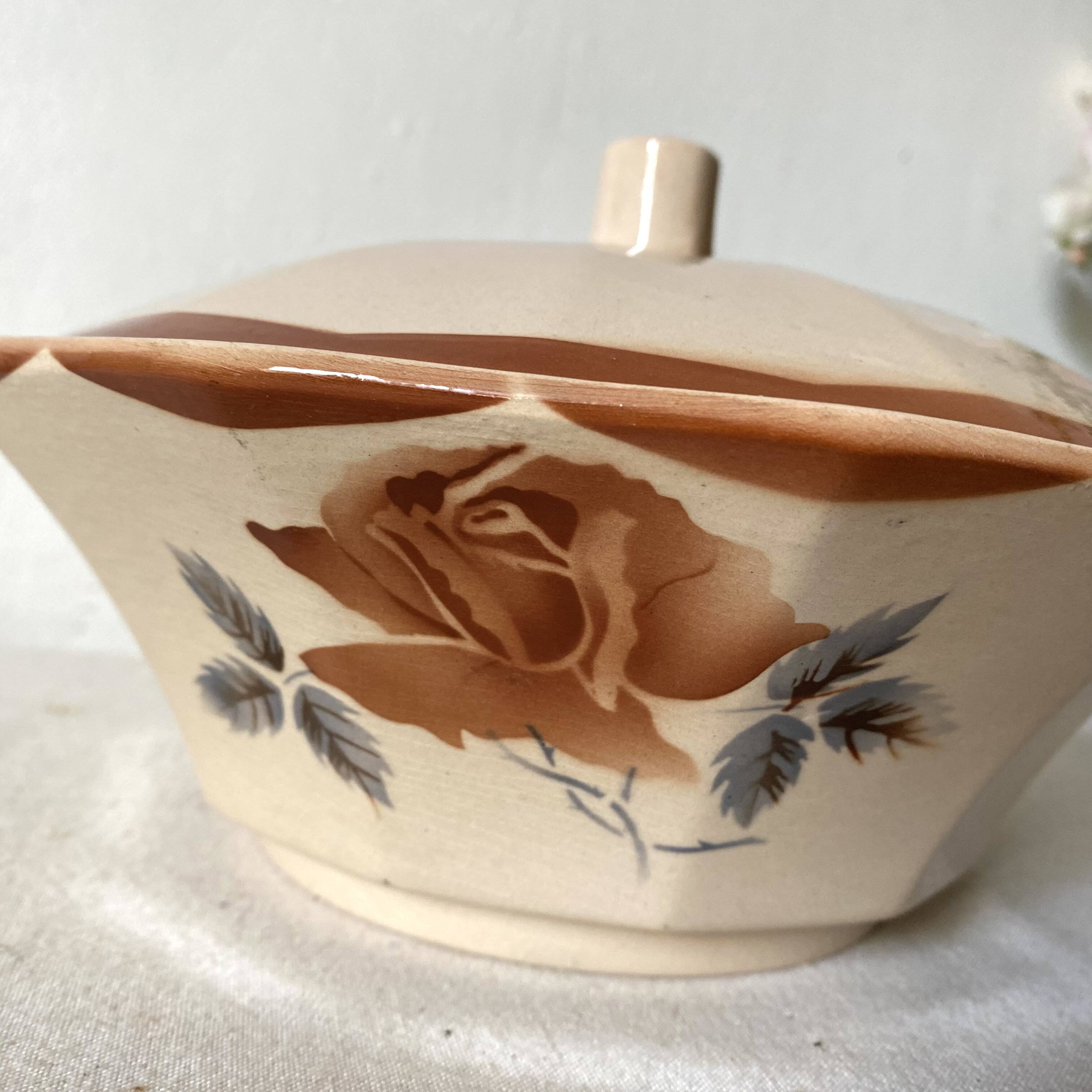 Pink Digoin soup tureens