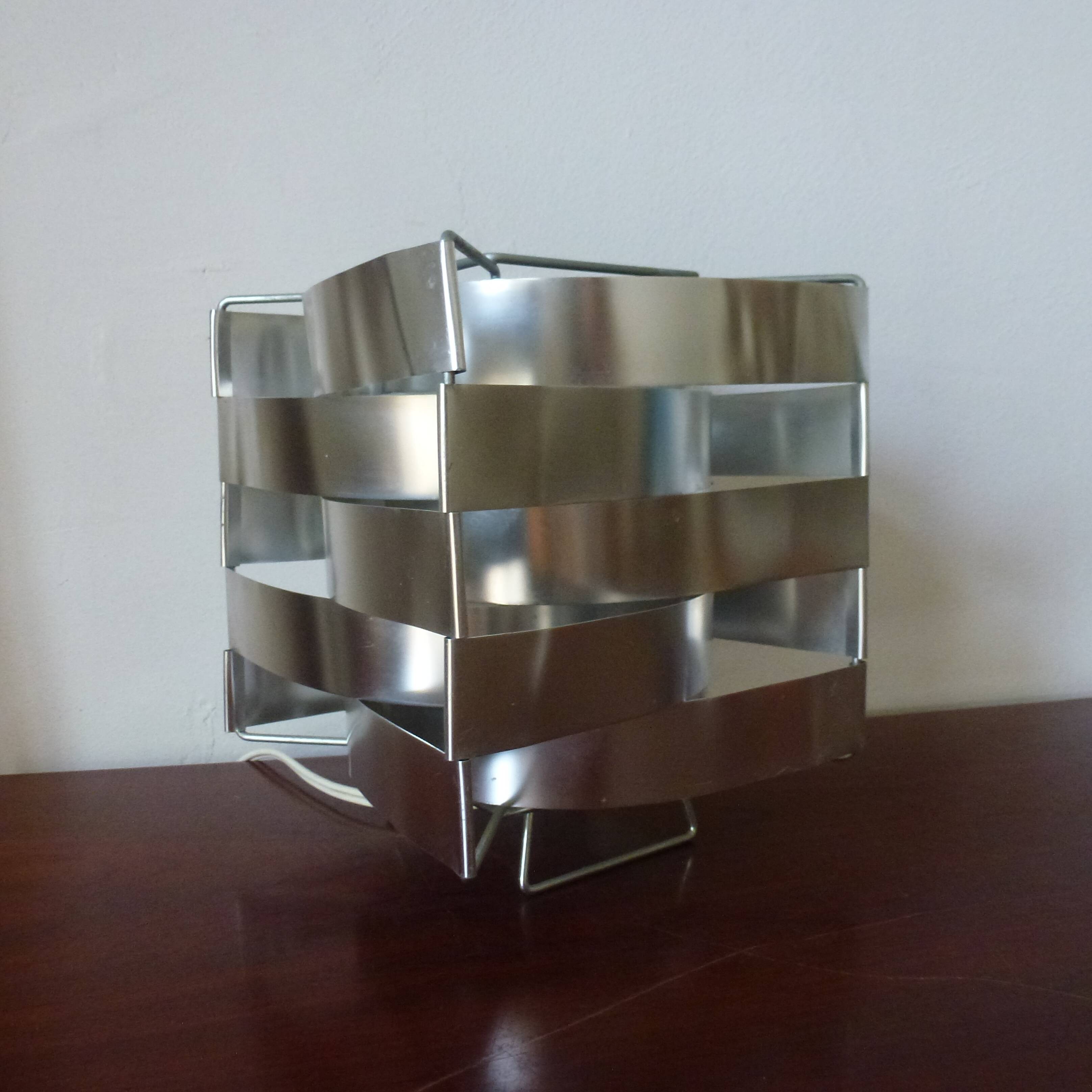 Uranus lamp by Max Sauze, aluminum creation from the 70s