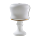 Lampe de table en verre opalin blanc et laiton, Tchécoslovaquie circa 1970