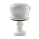 Lampe de table en verre opalin blanc et laiton, Tchécoslovaquie circa 1970