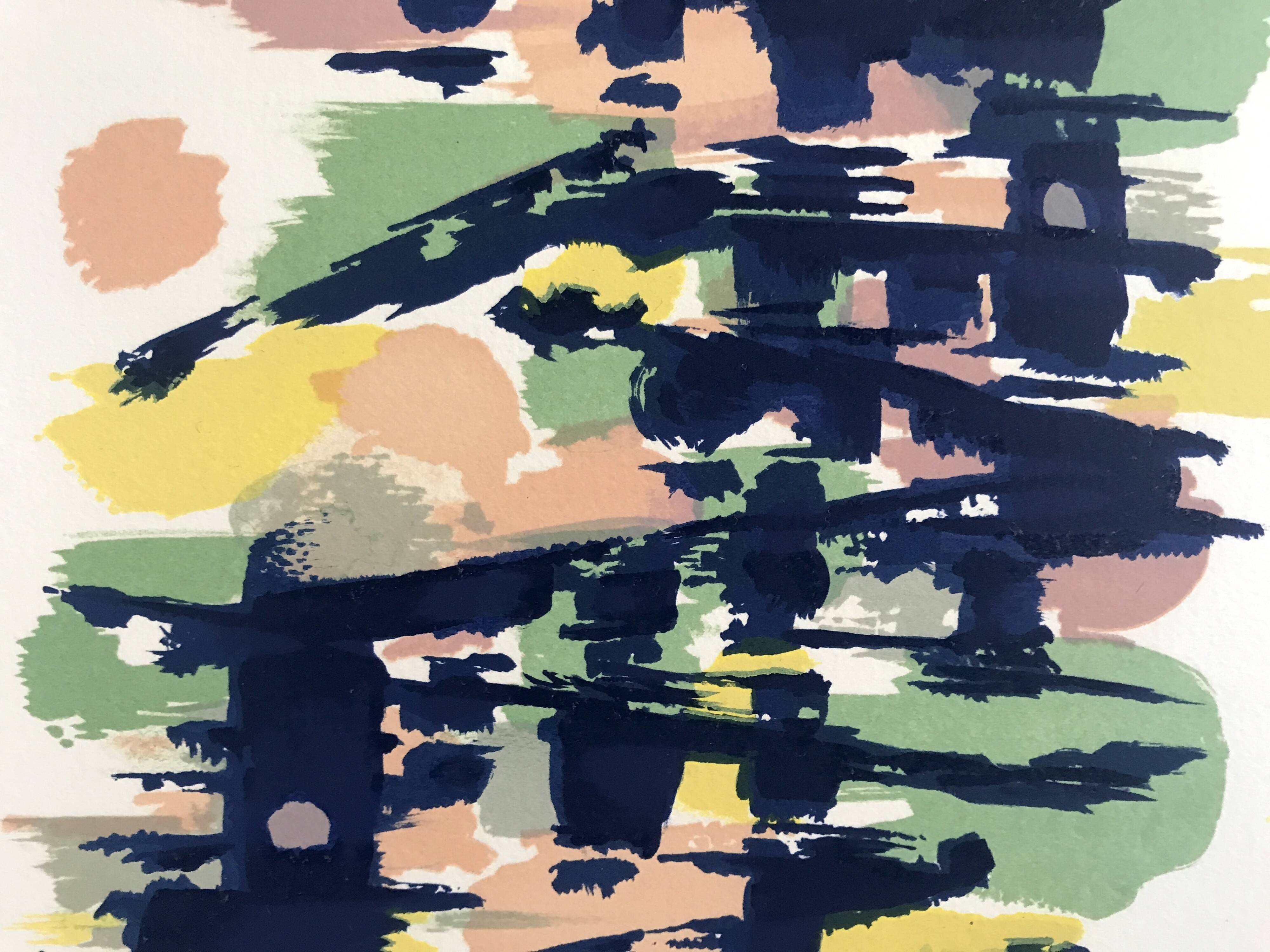 Alfred MANESSIER, The Bridges of Paris, 1978. Original lithograph