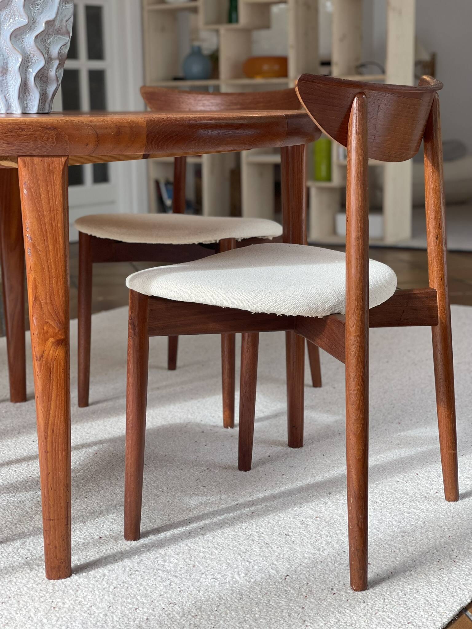 Lot de 6 chaises en Teck par Harry Østergaard Model 58