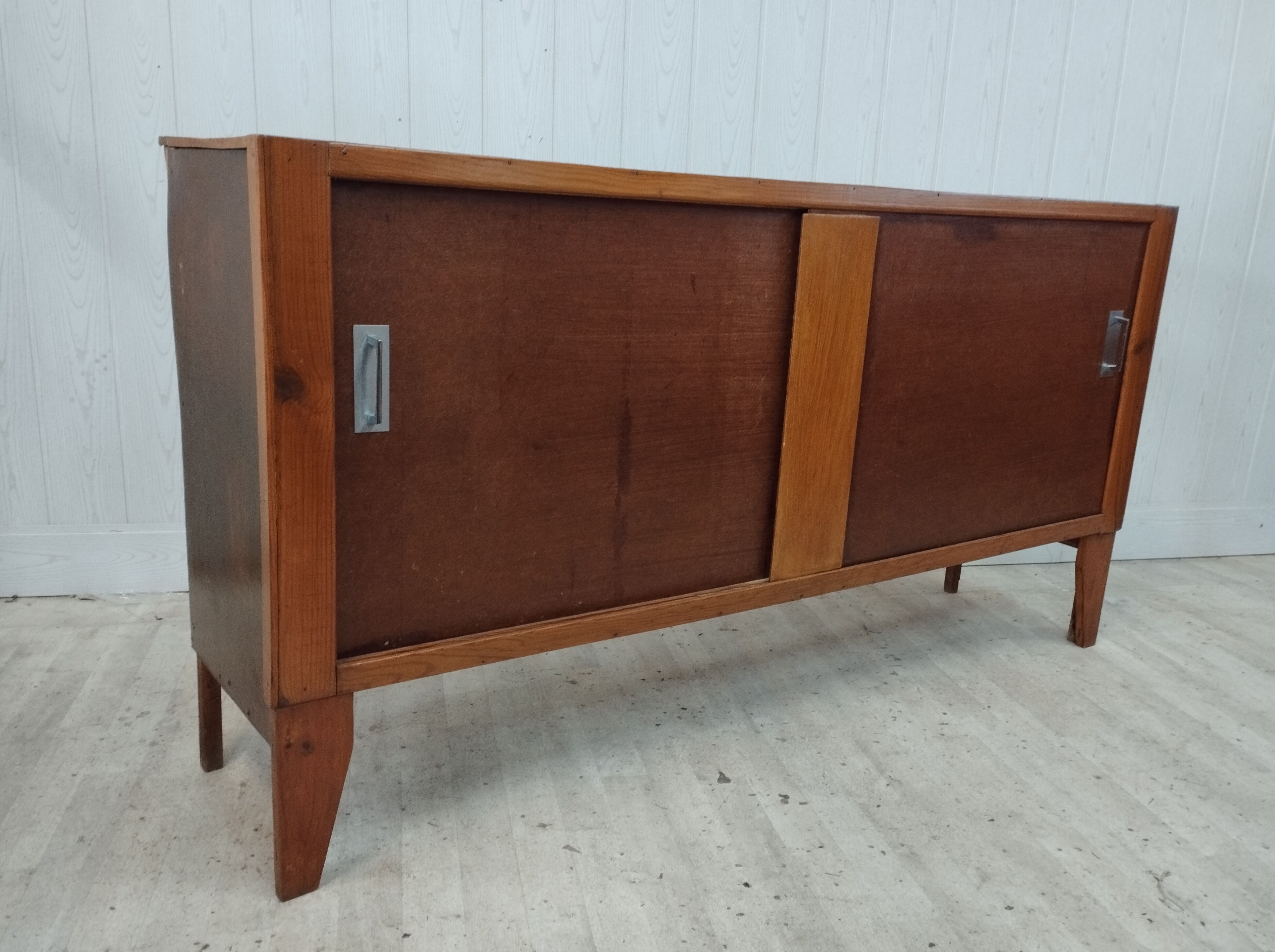 Vintage sideboard feet compass white wood