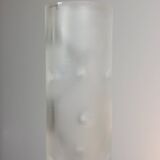 Frosted artisanal vintage glass vase