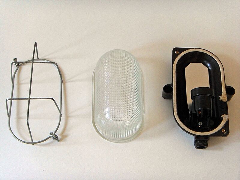 Window sconce - ceiling light in Bakelite and glass