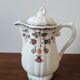 Gien earthenware coffee pot, Moustiers Olérys decor