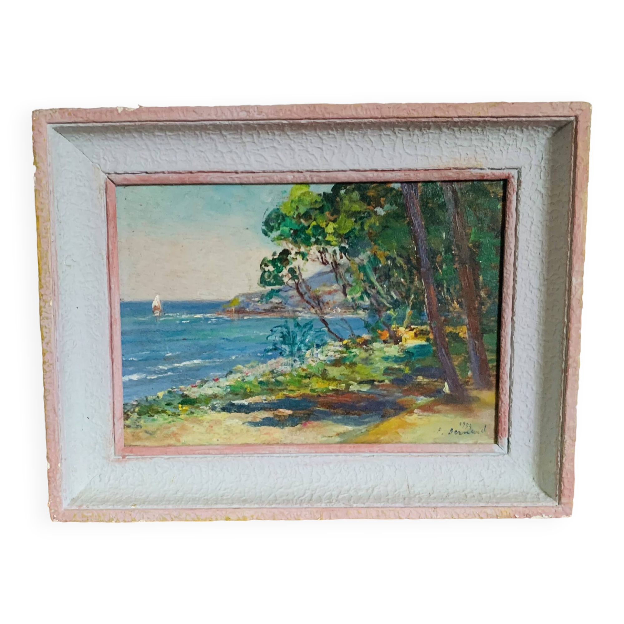 “Sea View” painting from the 1950s
