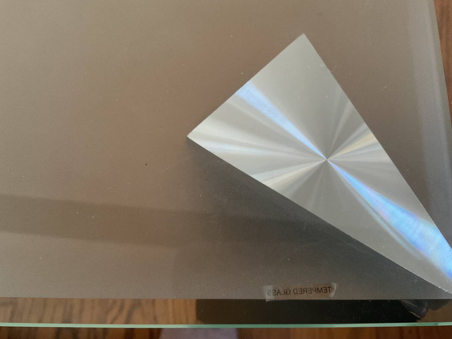 Square glass coffee table