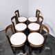 Chaises de salle à manger en bois courbé des années 1960, lot de 6