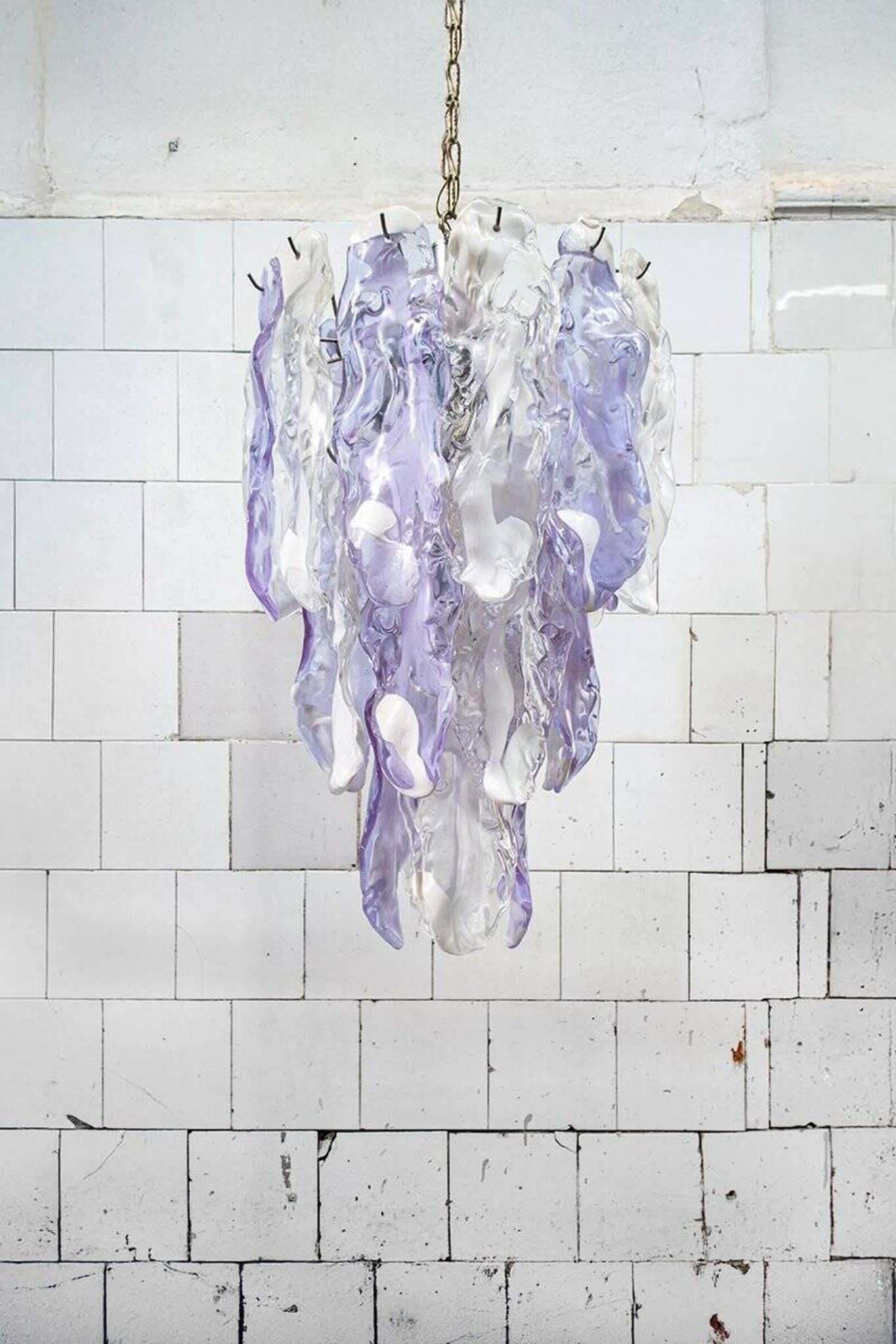 Murano glass pendant lamp by Mazzega, Italy, 1970s.