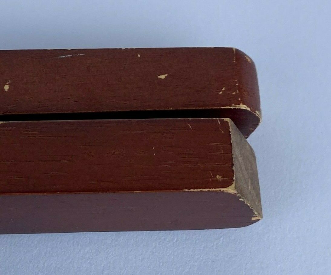 Pair of small wooden folding tables 1970