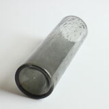 Erik Höglund cylinder glass vase for Pukeberg, Sweden, 1960s