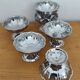 Set of 6 stainless steel ice cream bowls from the 1970s.