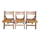 Ensemble de 3 chaises pliantes en hêtre