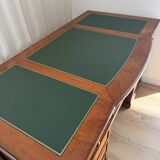 Minister Louis-Philippe's desk in solid cherry wood and leather.